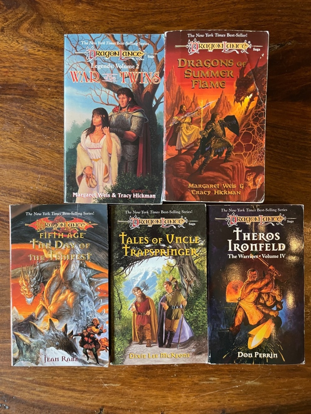 5 Dragonlance Paperback Books TSR Vintage Dragon Lance Saga